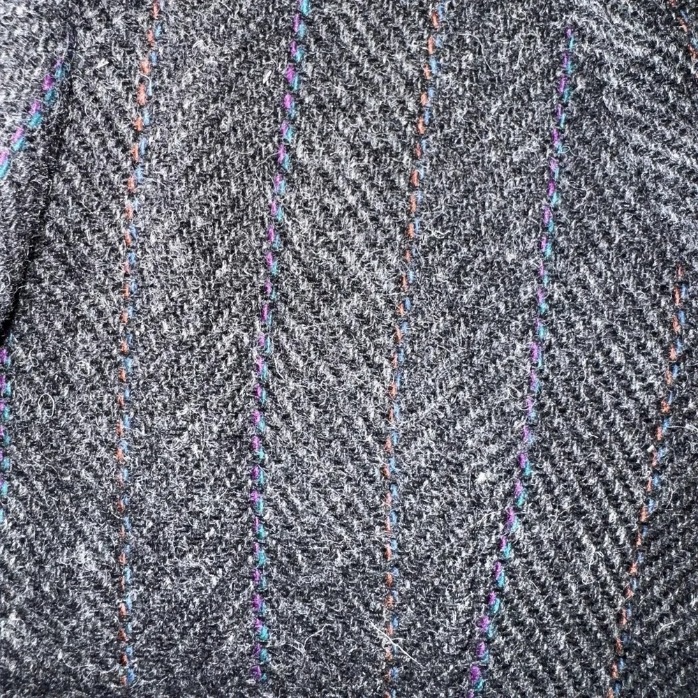 Vtg‎ Hunting Horn Wool Sport Coat Mens 44L Herringbone Tweed Blazer Suit Jacket